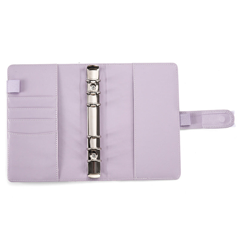 Wholesale Macaron PU Butterfly Leather Binder Cash Budget Handbook Notebook